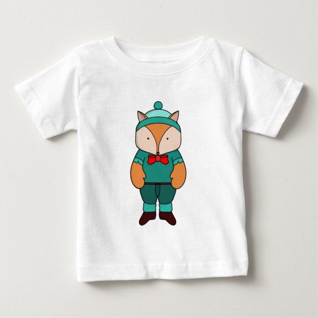 Camiseta De Bebé Zorro verde lindo (Anverso)