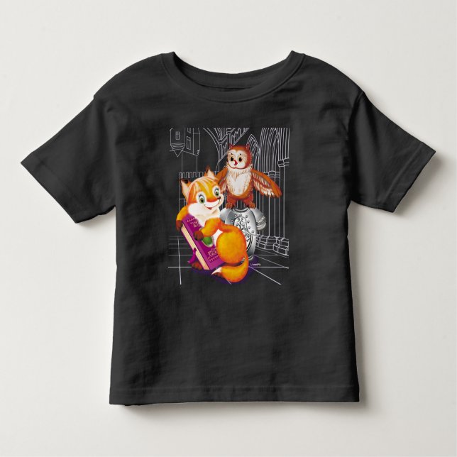 Camiseta De Bebé zorro y búho (Anverso)