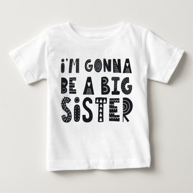 Camiseta De Bebé Zwanger: I'm gonna be a big sister (Anverso)