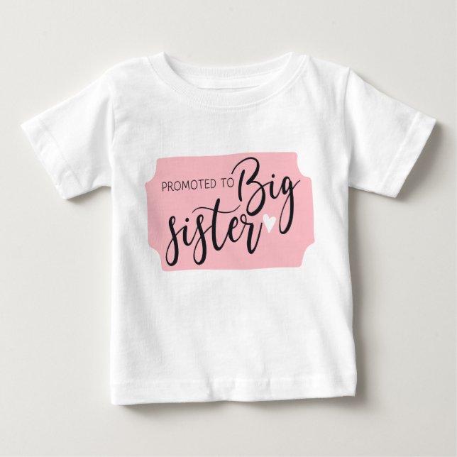 Camiseta De Bebé Zwanger: Promoted to big sister (Anverso)
