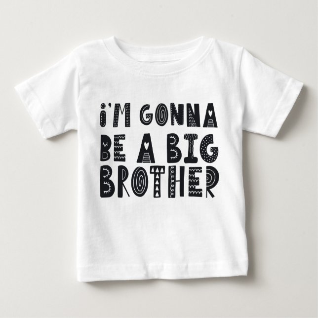 Camiseta De Bebé Zwangerschap: I'm gonna be a big brother (Anverso)