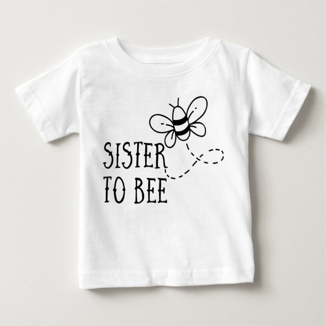 Camiseta De Bebé Zwangerschap: Sister to Bee (Anverso)