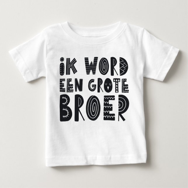 Camiseta De Bebé Zwangerschapsaankondiging: Ik word een grote broer (Anverso)