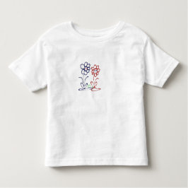 Camiseta De Bebé Zwei Blumen mit Herz