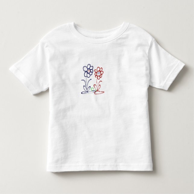 Camiseta De Bebé Zwei Blumen mit Herz (Anverso)