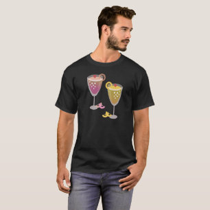 Camiseta de Bebida Ombre de Mimosas de Limón Rosa