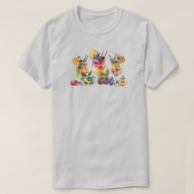Camiseta de bebidas tropicales (Diseño del anverso)