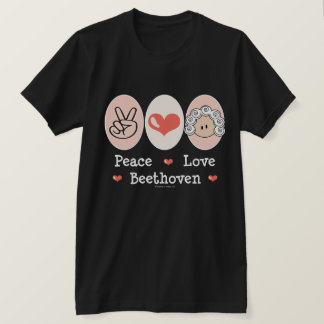 Camiseta de Beethoven del amor de la paz