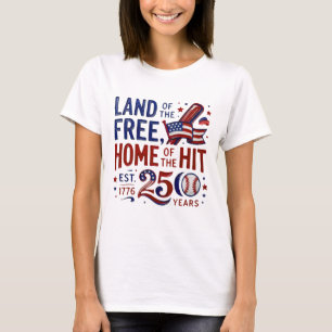Camiseta de béisbol America 250   4 de julio de 20