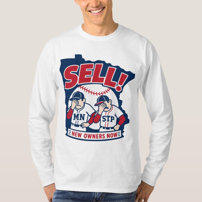 Camiseta de béisbol con diseño de Vender a los nue (Anverso)