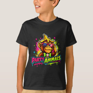 Camiseta de béisbol de animales de fiesta