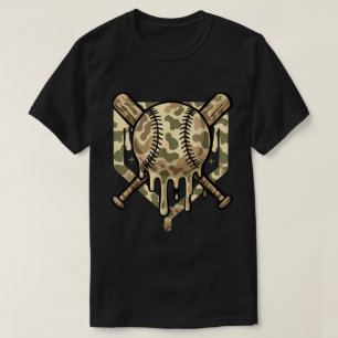 Camiseta de béisbol de camuflaje para niños y juga