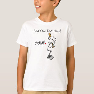 Camiseta de béisbol de figura de palo simple perso
