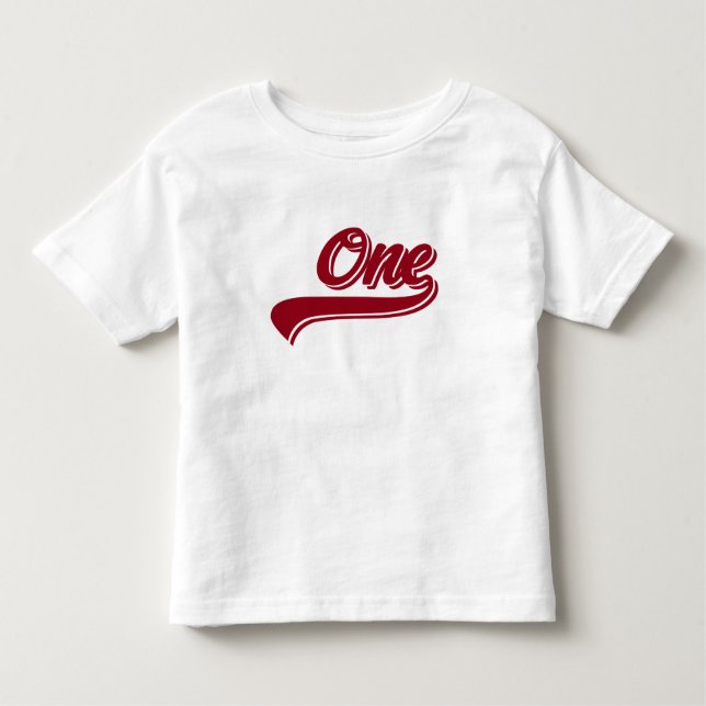 Camiseta de béisbol de un año de niño pequeño (Anverso)
