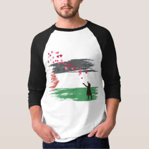Camiseta de béisbol Esperanza y Amor Palestino - U