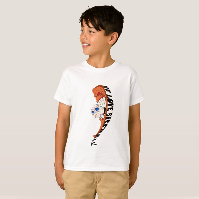 Camiseta de béisbol infantil (Anverso completo)