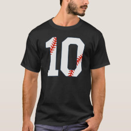 Camiseta de béisbol número 10