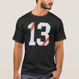Camiseta de béisbol número 13