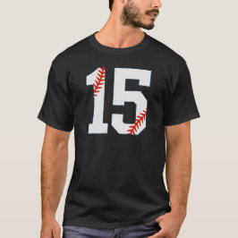 Camiseta de béisbol número 15