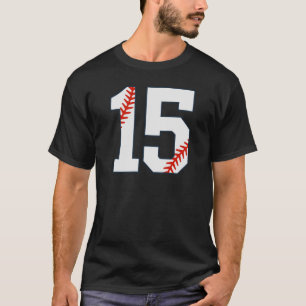 Camiseta de béisbol número 15