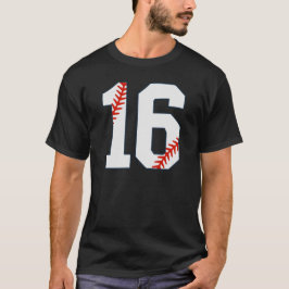 Camiseta de béisbol número 16