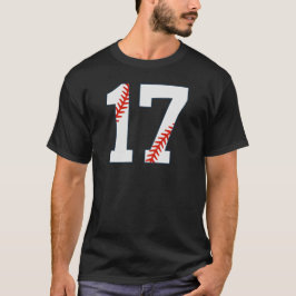 Camiseta de béisbol número 17