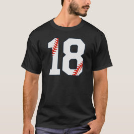 Camiseta de béisbol número 18