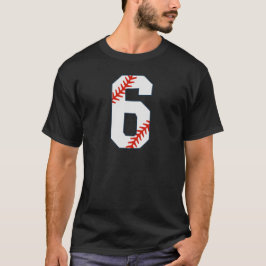 Camiseta de béisbol número 6