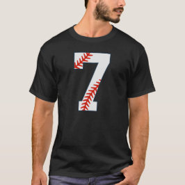 Camiseta de béisbol número 7