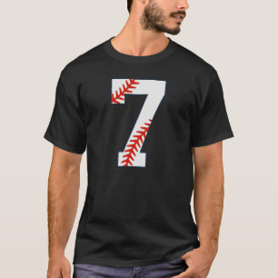 Camiseta de béisbol número 7
