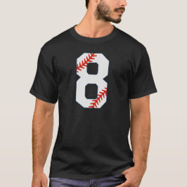 Camiseta de béisbol número 8