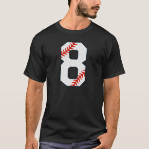 Camiseta de béisbol número 8