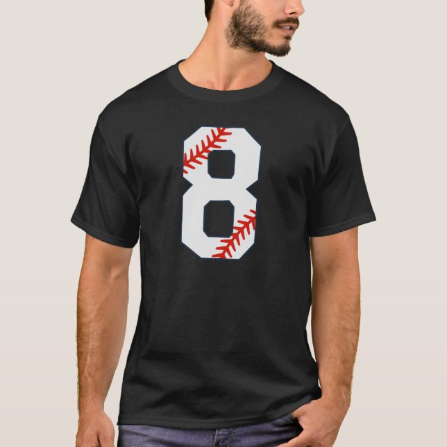 Camiseta de béisbol número 8 (Anverso)