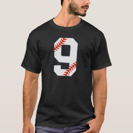 Camiseta de béisbol número 9