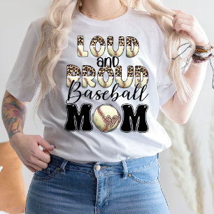 Camiseta De Béisbol Para Mamá Fuerte y Béisbol