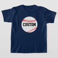 Camiseta de béisbol para niños con color personali