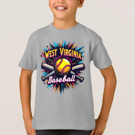 Camiseta de béisbol para niños de Virginia Occiden