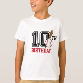 Camiseta de béisbol personalizada 10 años