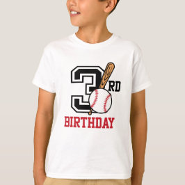 Camiseta de béisbol personalizada de 3 años