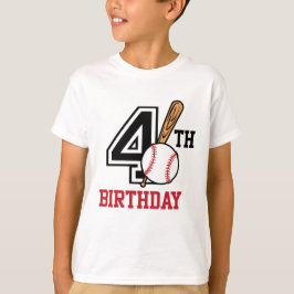 Camiseta de béisbol personalizada de cuarto cumple