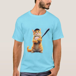 Camiseta de béisbol que juega al gato