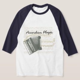 Camiseta de béisbol Raglan para acordeonista