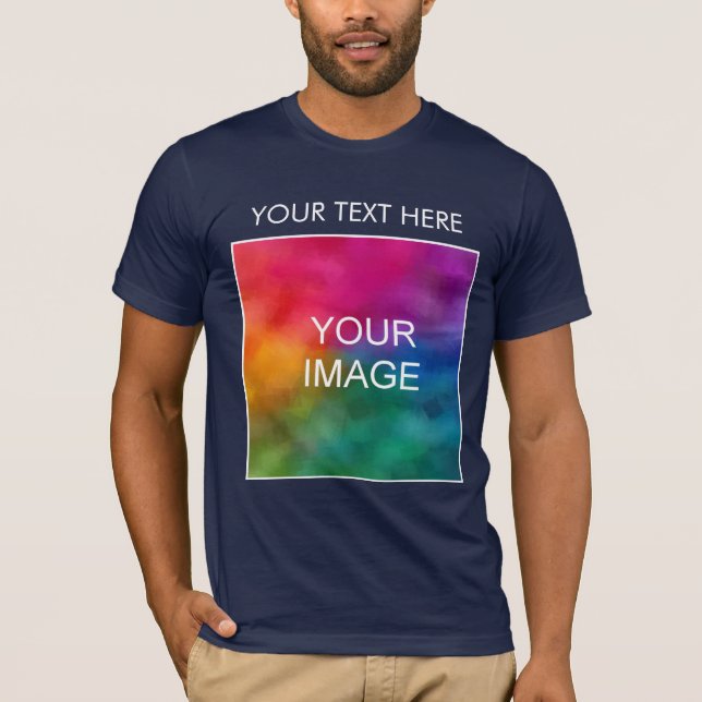 Camiseta de Bella Canvas masculina Añadir logotipo (Anverso)