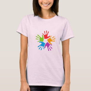 Camiseta de Bella Ringer para mujeres "manos"