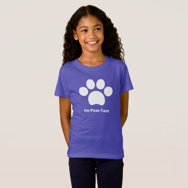 Camiseta De Bellas Jersey De Im-Paw-Tant Chica (Anverso completo)
