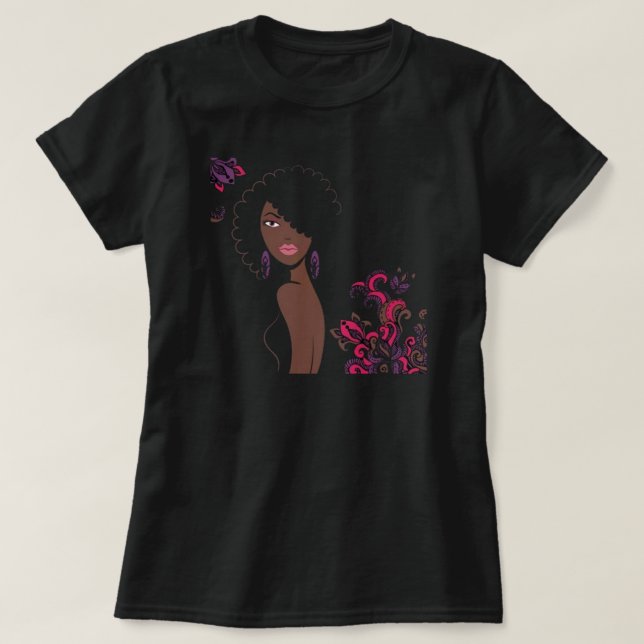 Camiseta de belleza afrocéntrica (Diseño del anverso)