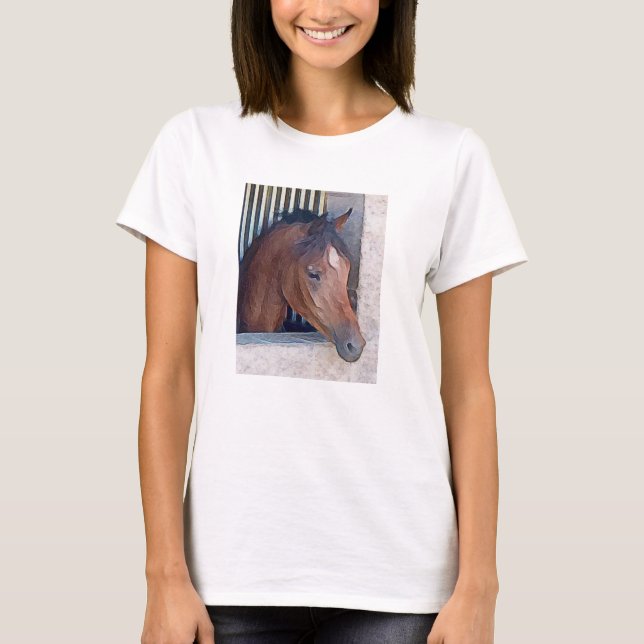 Camiseta de belleza árabe-caballo (Anverso)