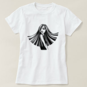 Camiseta de belleza brillante de larga data