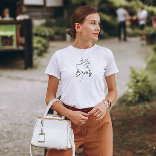 Camiseta de Belleza Minimalista Negra