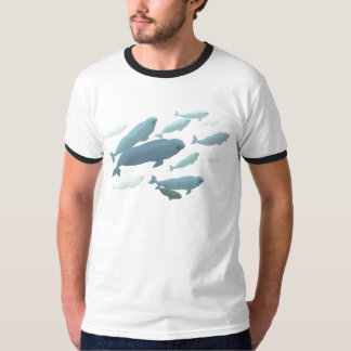 Camiseta de Beluga Ringer Blanca Camisetas de Arte